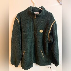Vintage teddy plush « ile de la madelaine » jacket size xlarge